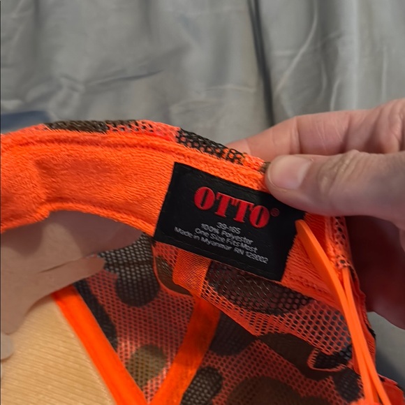 OTTO Orange and Brown Mesh Trucker Hat Work It Missy Elliott NWOT - Picture 4 of 4